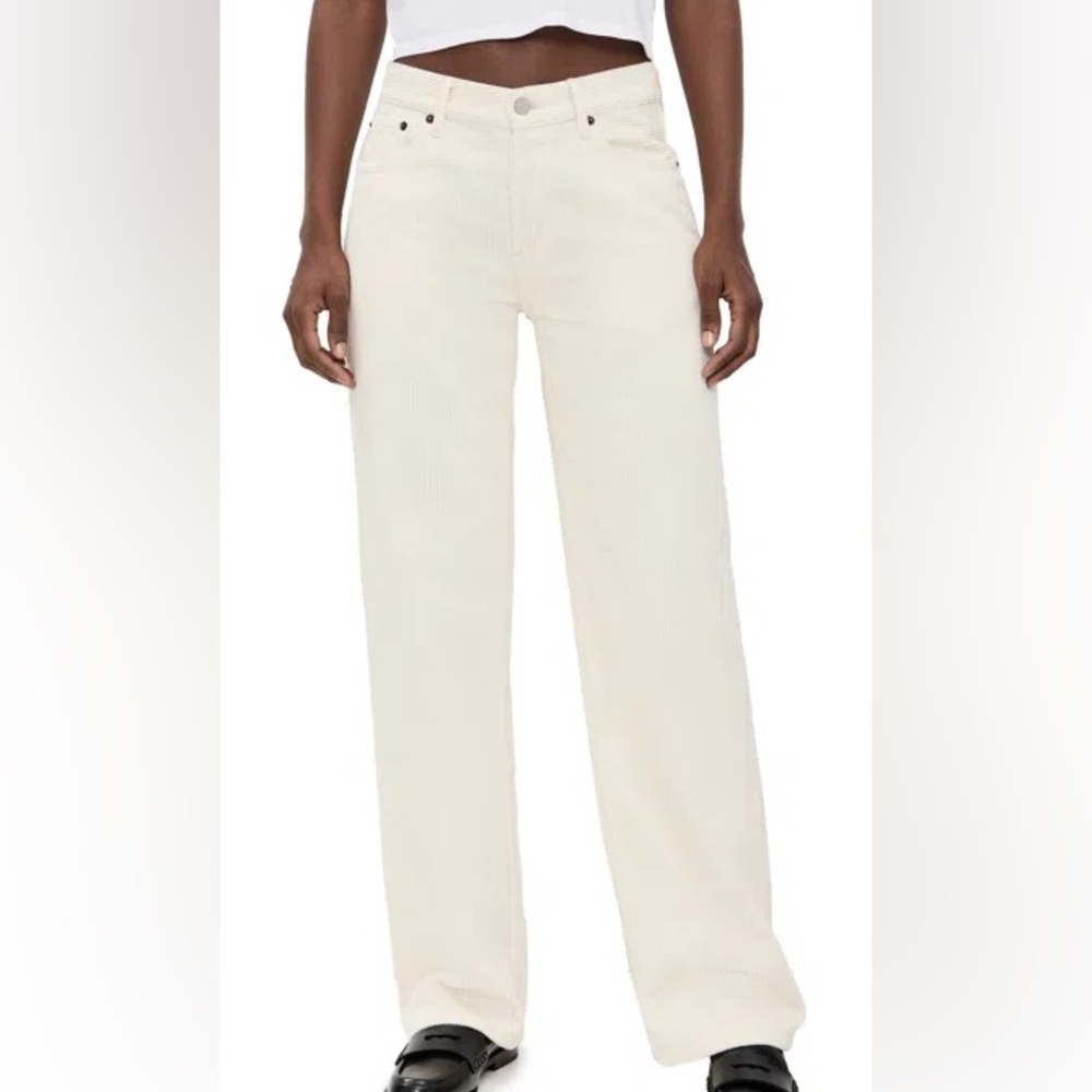 New STILL HERE Everyday Pants Corduroy Milk Wide Leg Corduroy Pants Size  26